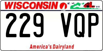 WI license plate 229VQP