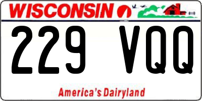 WI license plate 229VQQ
