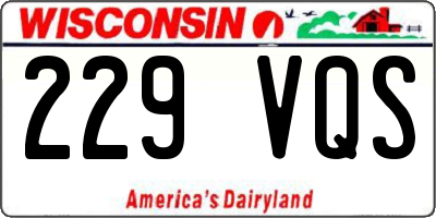 WI license plate 229VQS