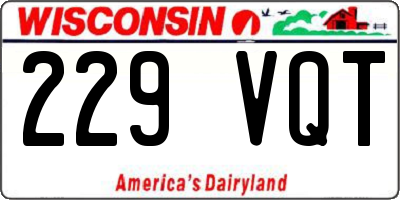 WI license plate 229VQT