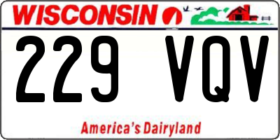 WI license plate 229VQV