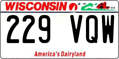 WI license plate 229VQW