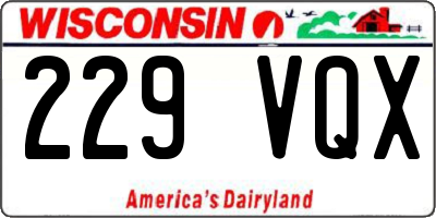 WI license plate 229VQX