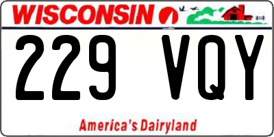 WI license plate 229VQY
