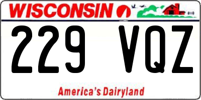 WI license plate 229VQZ