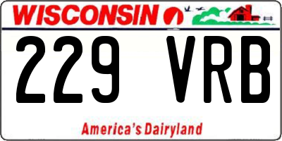WI license plate 229VRB