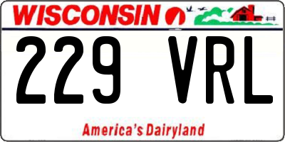 WI license plate 229VRL