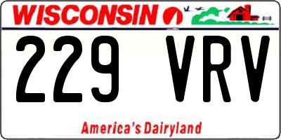 WI license plate 229VRV