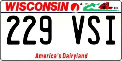 WI license plate 229VSI