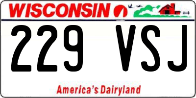 WI license plate 229VSJ