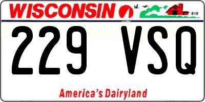 WI license plate 229VSQ