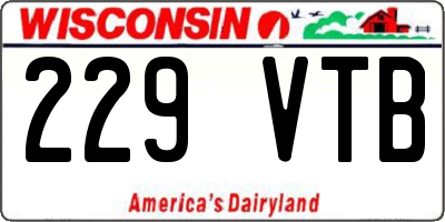 WI license plate 229VTB