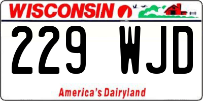 WI license plate 229WJD