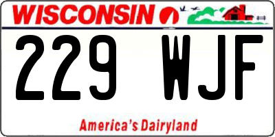 WI license plate 229WJF
