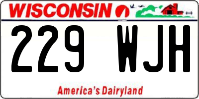 WI license plate 229WJH