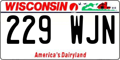 WI license plate 229WJN