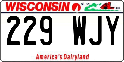 WI license plate 229WJY