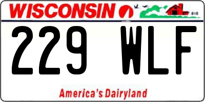 WI license plate 229WLF