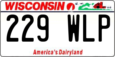 WI license plate 229WLP