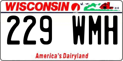WI license plate 229WMH