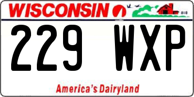 WI license plate 229WXP
