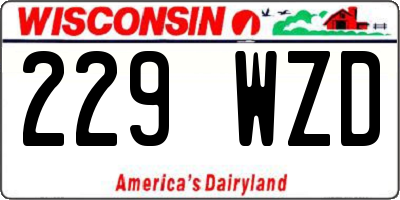 WI license plate 229WZD