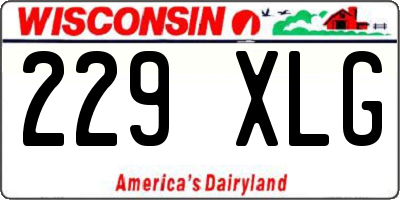 WI license plate 229XLG