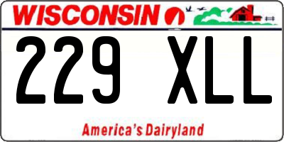 WI license plate 229XLL