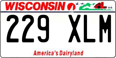 WI license plate 229XLM