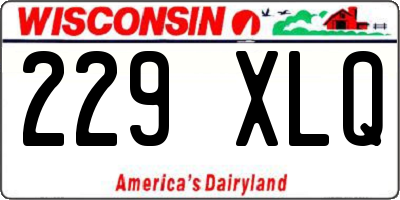 WI license plate 229XLQ