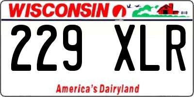 WI license plate 229XLR
