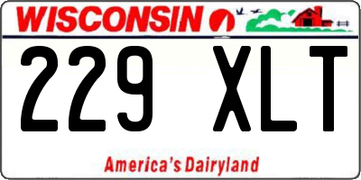 WI license plate 229XLT