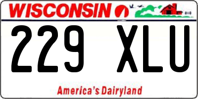 WI license plate 229XLU