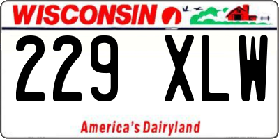 WI license plate 229XLW