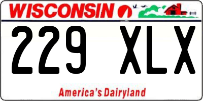 WI license plate 229XLX