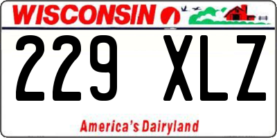 WI license plate 229XLZ