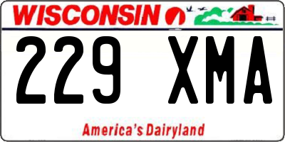 WI license plate 229XMA