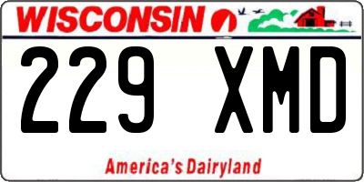 WI license plate 229XMD