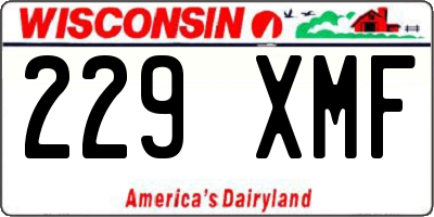 WI license plate 229XMF