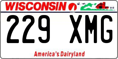 WI license plate 229XMG