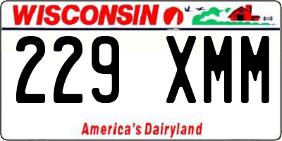 WI license plate 229XMM