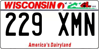 WI license plate 229XMN