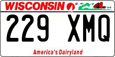 WI license plate 229XMQ