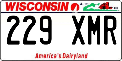 WI license plate 229XMR