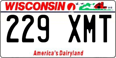 WI license plate 229XMT