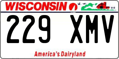WI license plate 229XMV