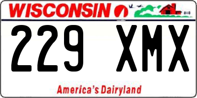 WI license plate 229XMX