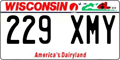 WI license plate 229XMY