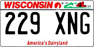 WI license plate 229XNG