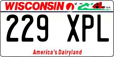 WI license plate 229XPL